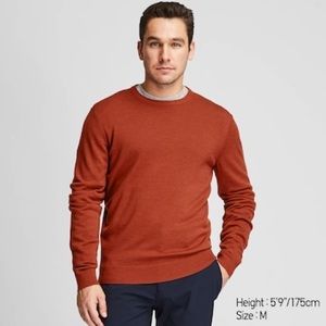 Uniqlo Merino Sweater in Orange